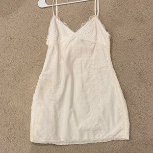 Elegant White Lace Slip Dress zara